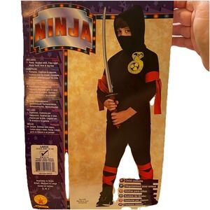 Rubie's Ninja‎ Costume Child Size Large 12-14 Black/Red New Open Package